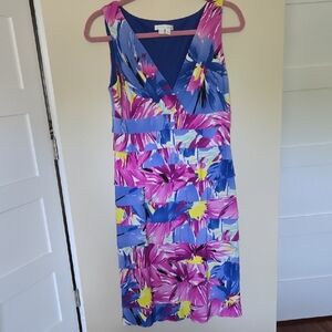 London Times Vibrant Floral Midi Dress